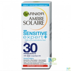 Garnier Ambre Solaire Anti-Glanz & Anti-Unreinheiten Sonnenschutzcreme Sensitive expert LSF 30 (HOCH)  50 ml