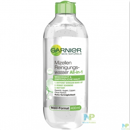 Garnier Mizellen Reinigungswasser All-in-1 für Mischhaut & empfindliche Haut 400 ml