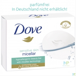 DOVE Sensitive Skin Mizellen Waschstück - für Gesicht, Körper & Hände 1x100g