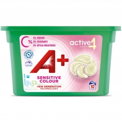 A+ Sensitive Colour Active4 Caps - Waschkapseln Farbwäsche 10 WL