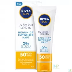 NIVEA SUN UV Gesicht Sensitiv Sonnenschutz Gesichtscreme LSF 50 (HOCH)
