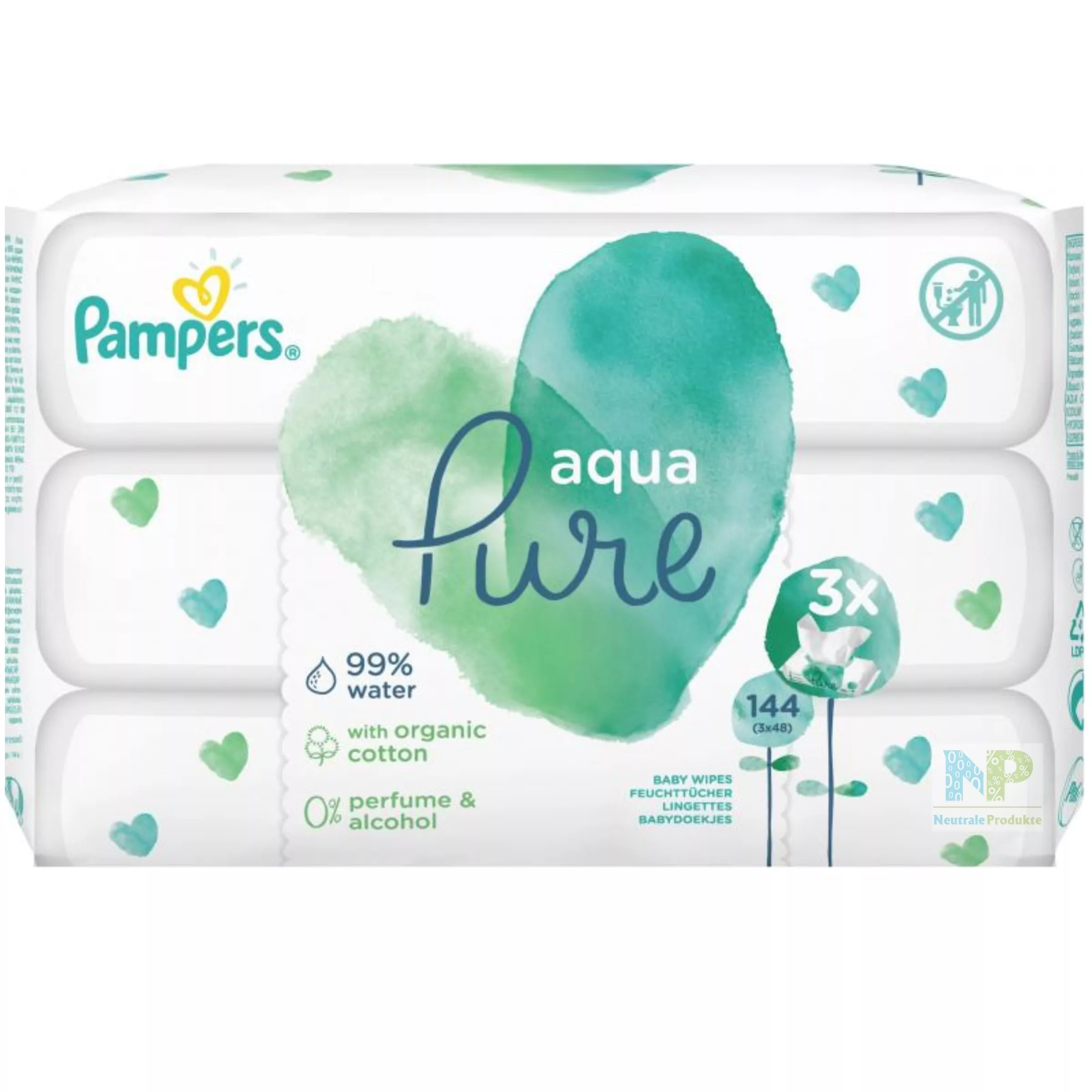 Pampers Aqua Pure Baby Feuchttücher Reinigung 18 x 48 Stück 0,06 €/Feuchtuch 