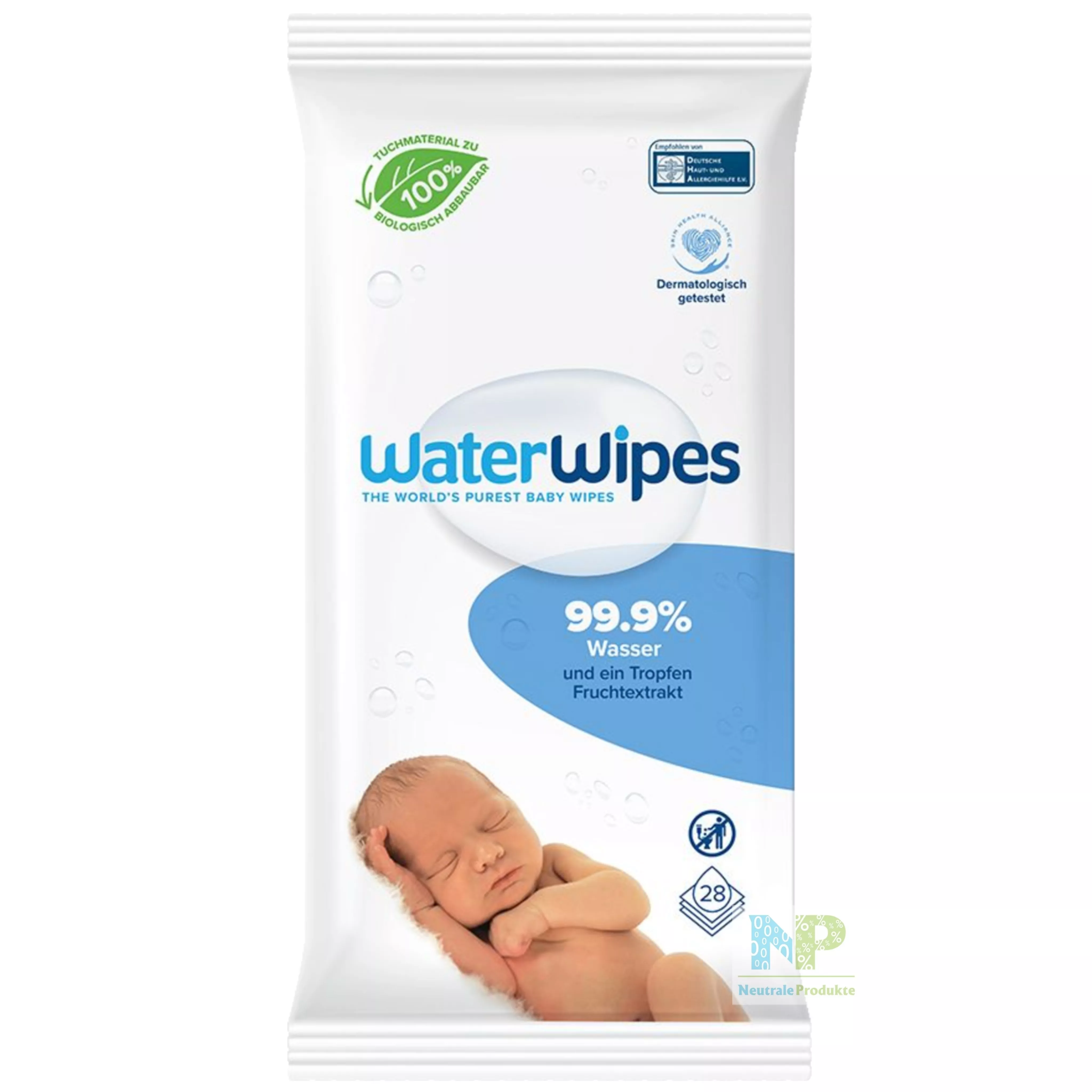 WaterWipes Feuchttücher - Reinigungstücher aus 99,9 %