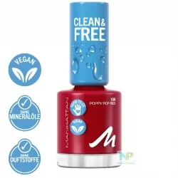 MANHATTAN Clean & Free Nagellack - 156 Poppy Pop Red